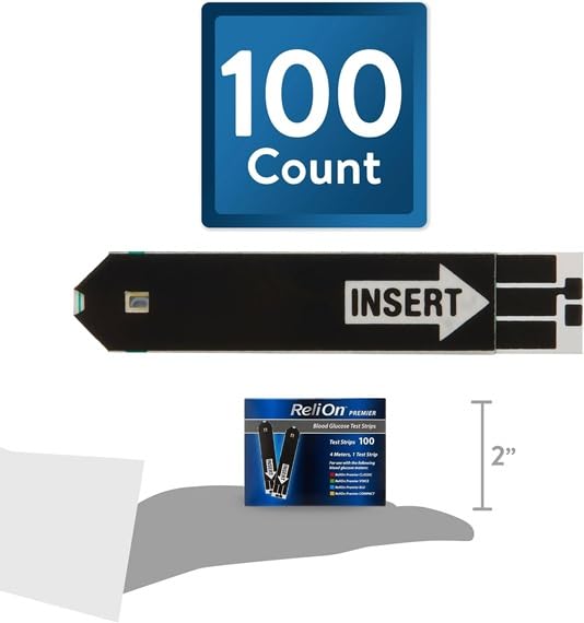 Blood Glucose Test Strips 100 Count F7775