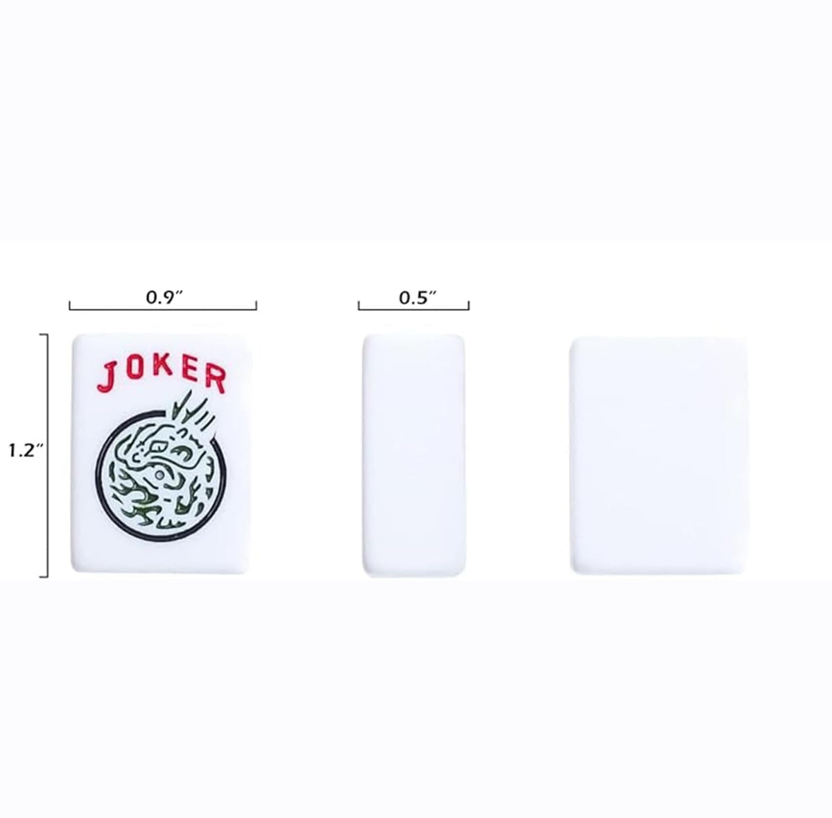 American Mahjong Game Set, 166 White Tiles, 4 Color Rack/Pushers, Black Carrying Bag D530504