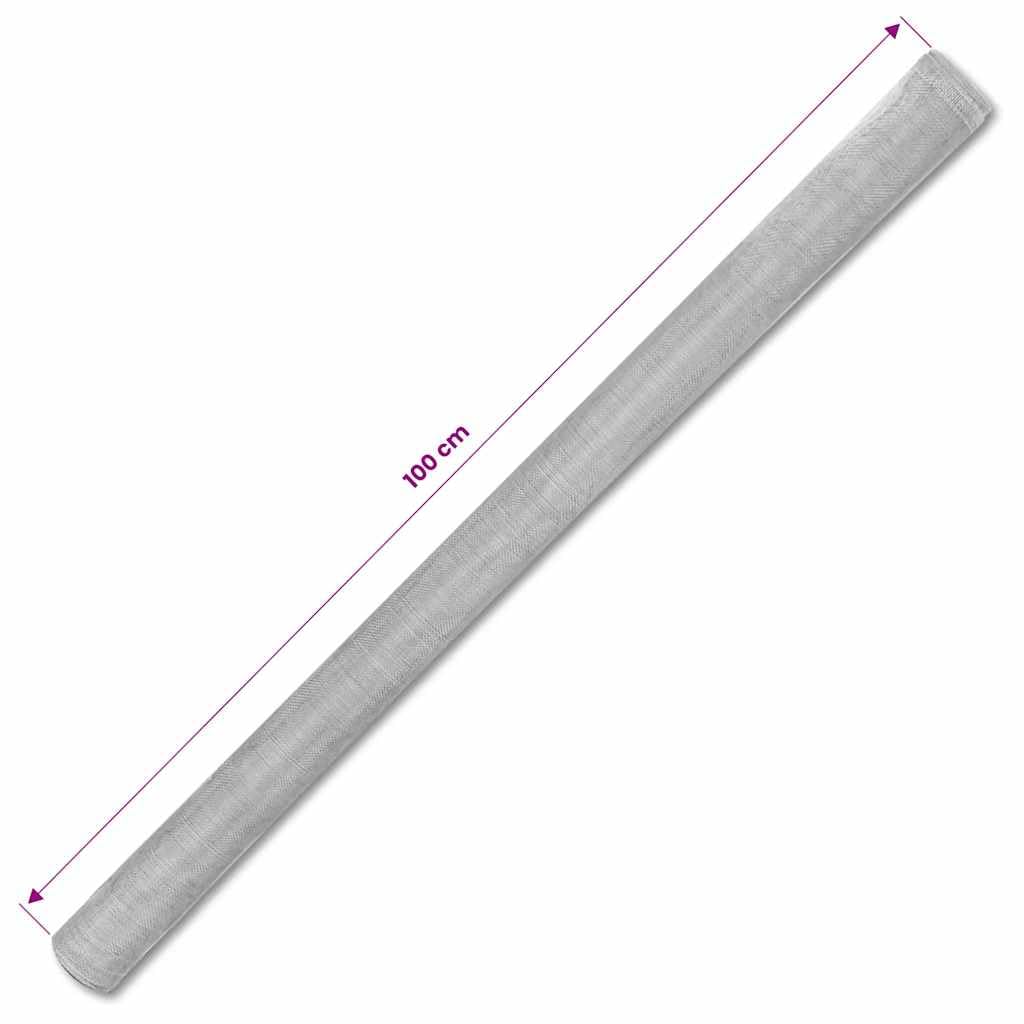 Aluminum Mesh Screen 39.4x196.9 Inches Silver V4444
