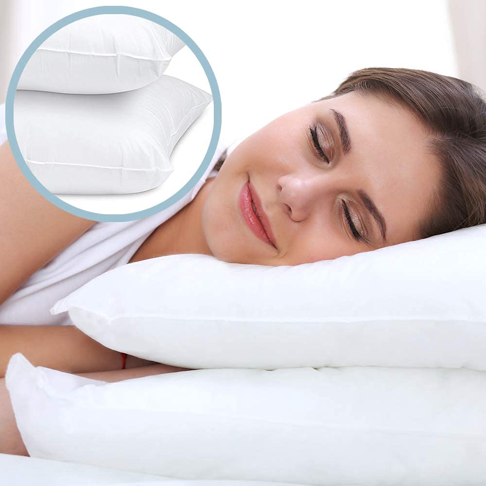 White 2 Pack King Size Down Alternative Bed Pillows Y992
