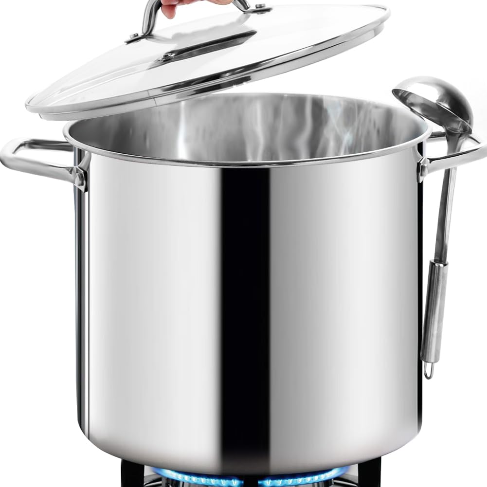 24 Quart Stainless Steel Stockpot with Lid C729