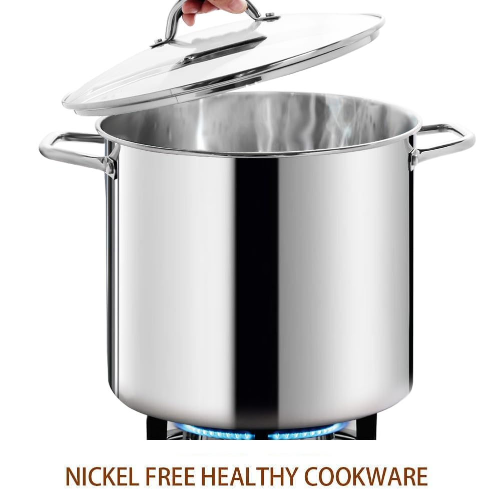 24 Quart Stainless Steel Stockpot with Lid C729