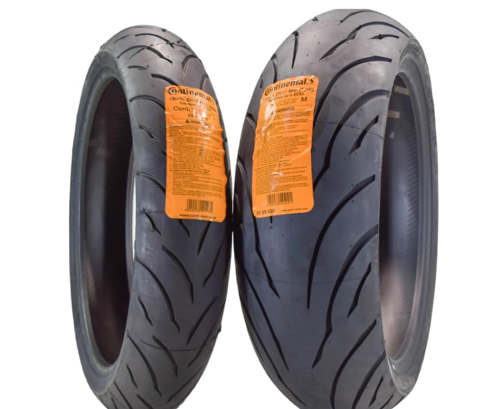 120/70ZR17 Front and 180/55ZR17 Rear Sport Touring Motorcycle Tires 2 Pack D1534