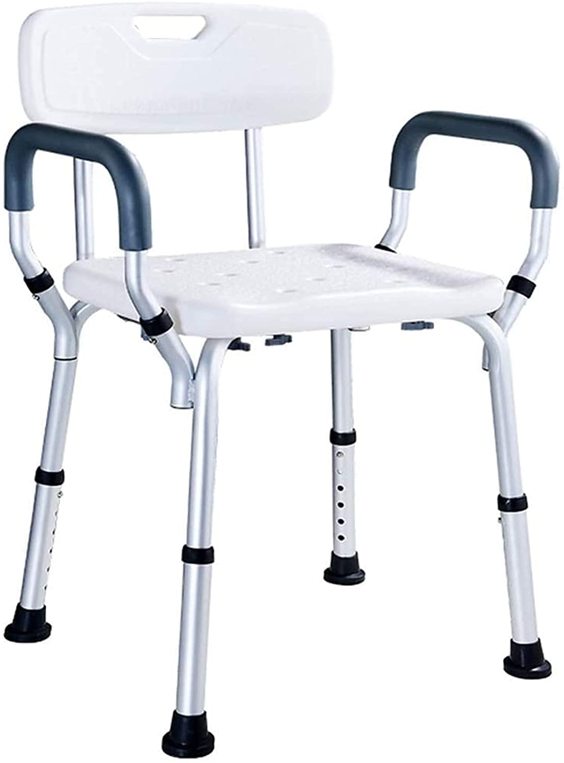 Padded Seat Transfer Bench, Bath Stools, Shower Chair with Arms and Back W3204