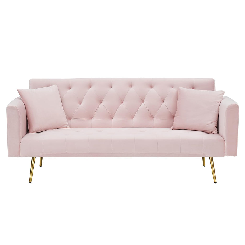 71" Velvet Convertible Sofa Bed X34984