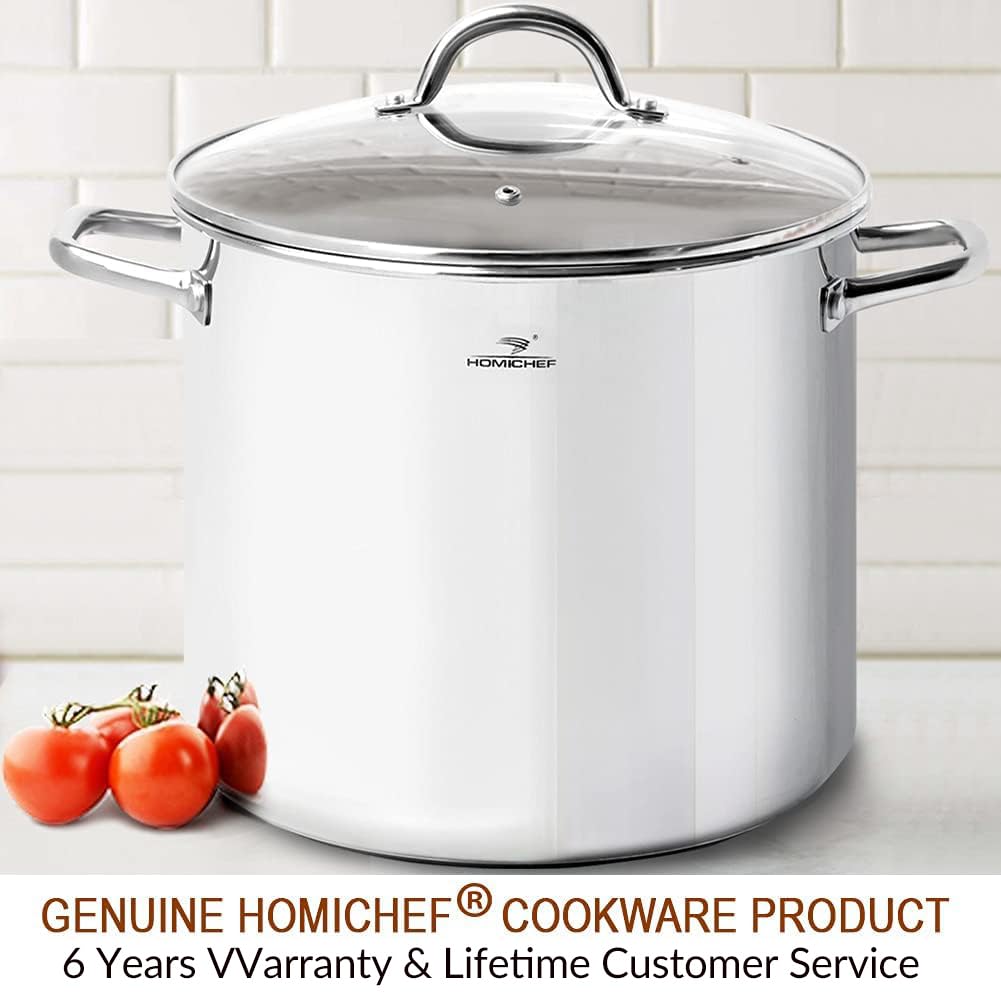 24 Quart Stainless Steel Stockpot with Lid C729