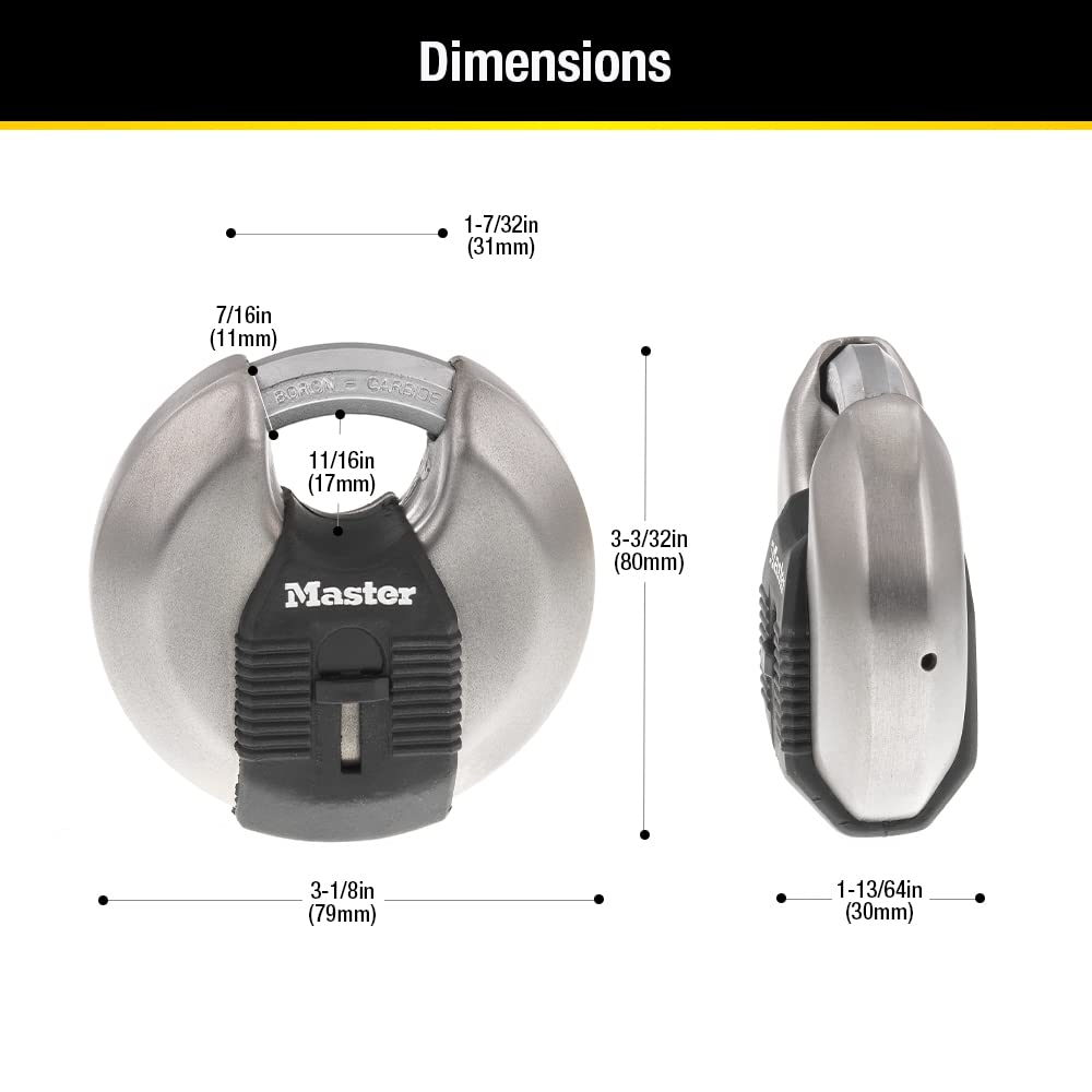 Stainless Steel Disc Padlock R5384
