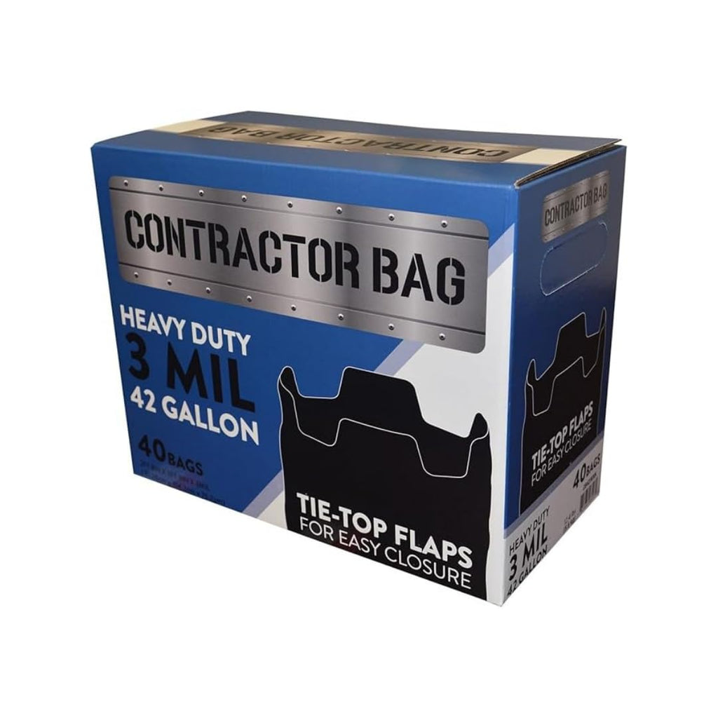 42 Gallon Black Contractor Garbage Bag, 40 Count H4519