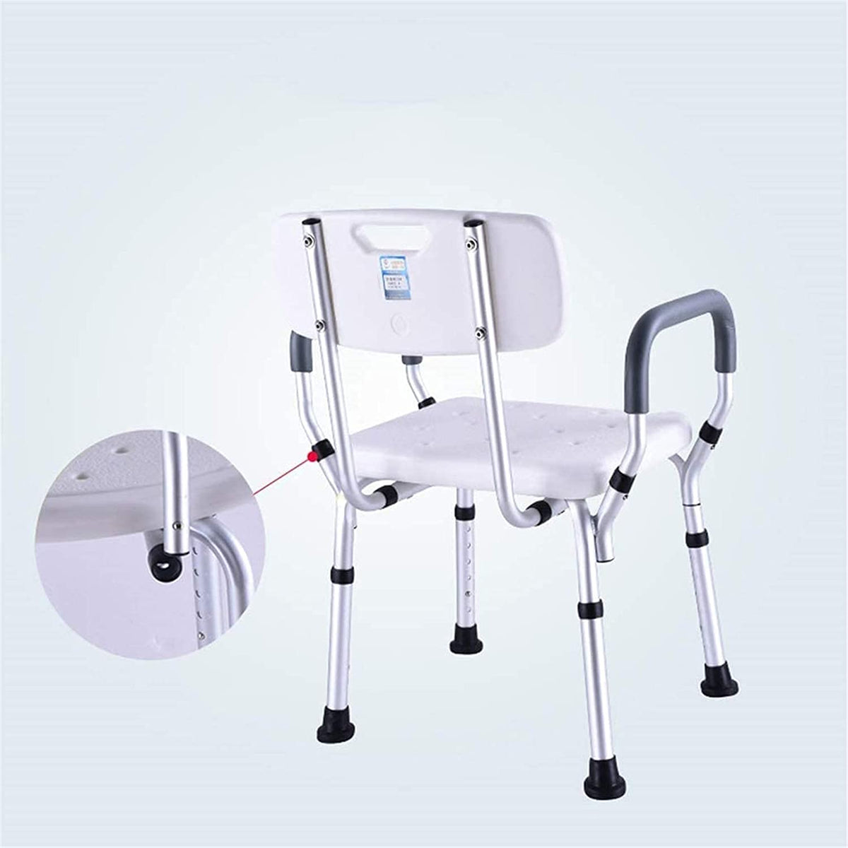 Padded Seat Transfer Bench, Bath Stools, Shower Chair with Arms and Back W3204