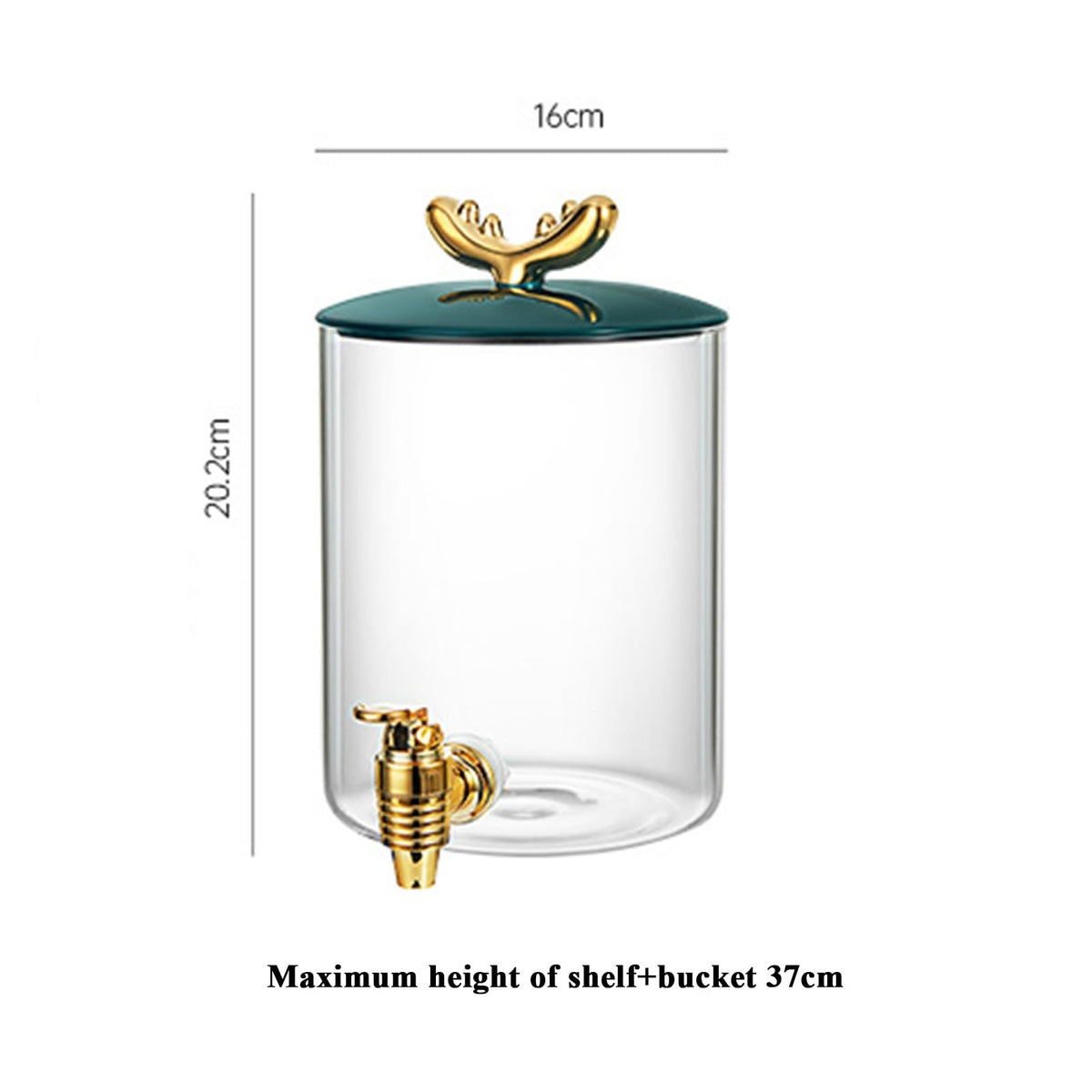 Glass Beverage Dispenser with Stand and Spigot I679611
