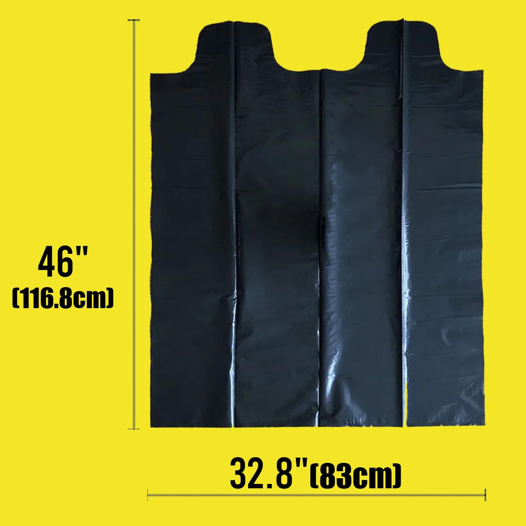 Heavy Duty 42 Gallon 10 Count 3 MIL Black Flap Tie Trash Bags G213653