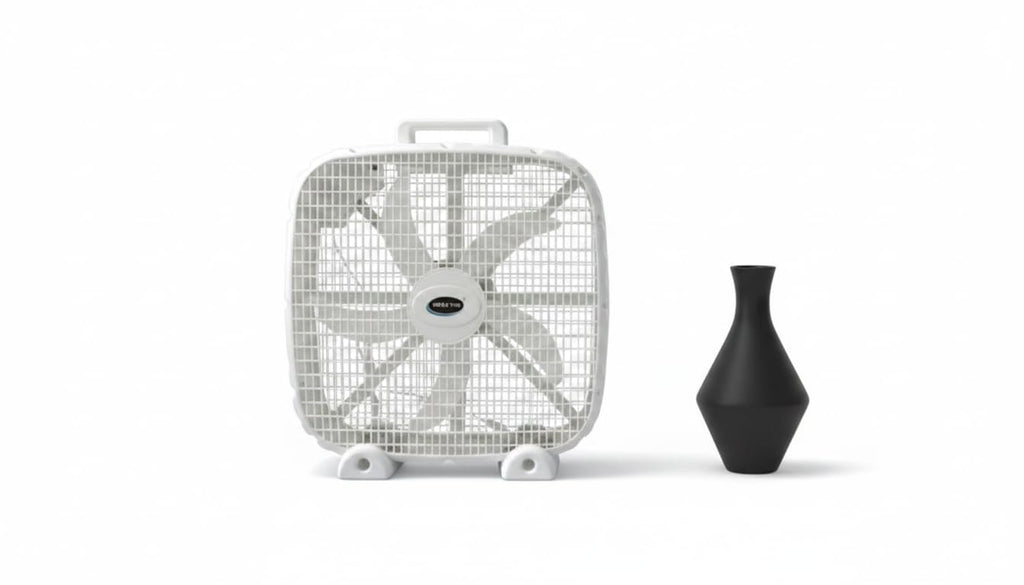 3-Speed Box Fan with Carry Handle, 5 Blades, 20-Inch, White D54288