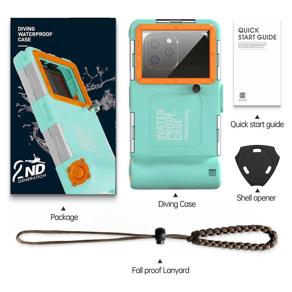 Light Blue and Orange Diving Phone Protective Case H398873