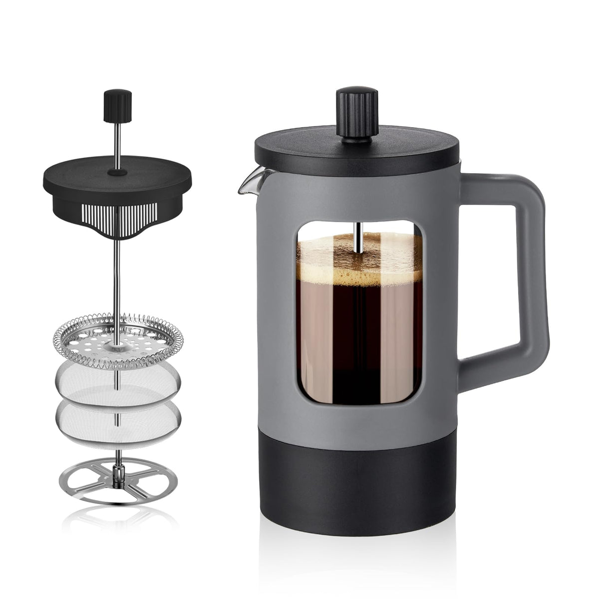 21 oz Heat-resistant Borosilicate Glass French Press Coffee Maker V275