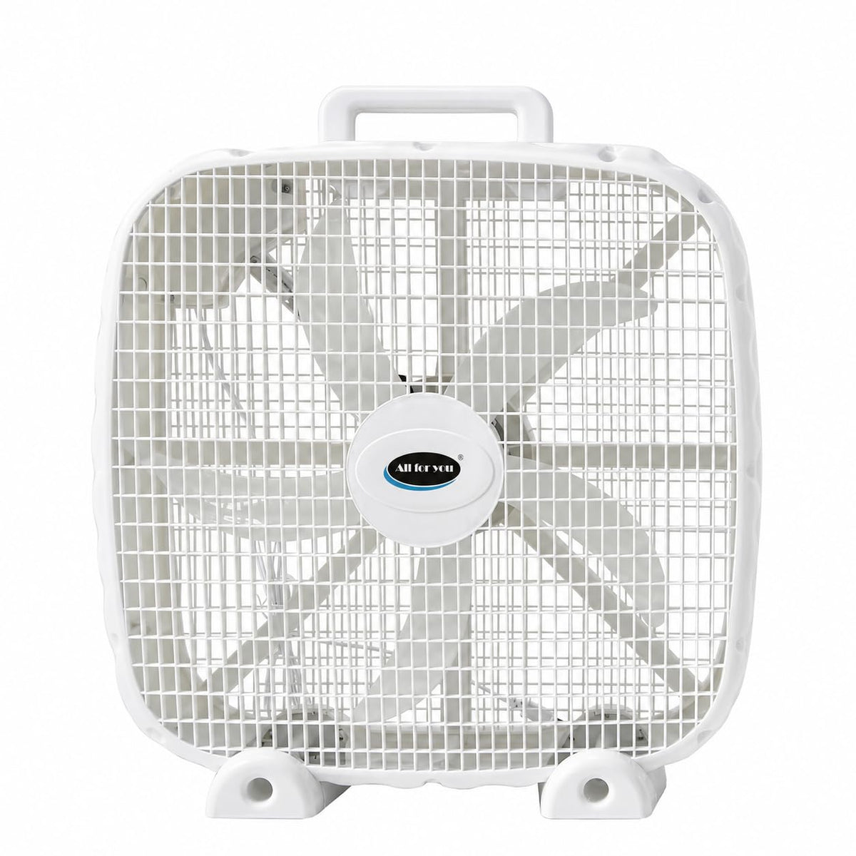 3-Speed Box Fan with Carry Handle, 5 Blades, 20-Inch, White D54288