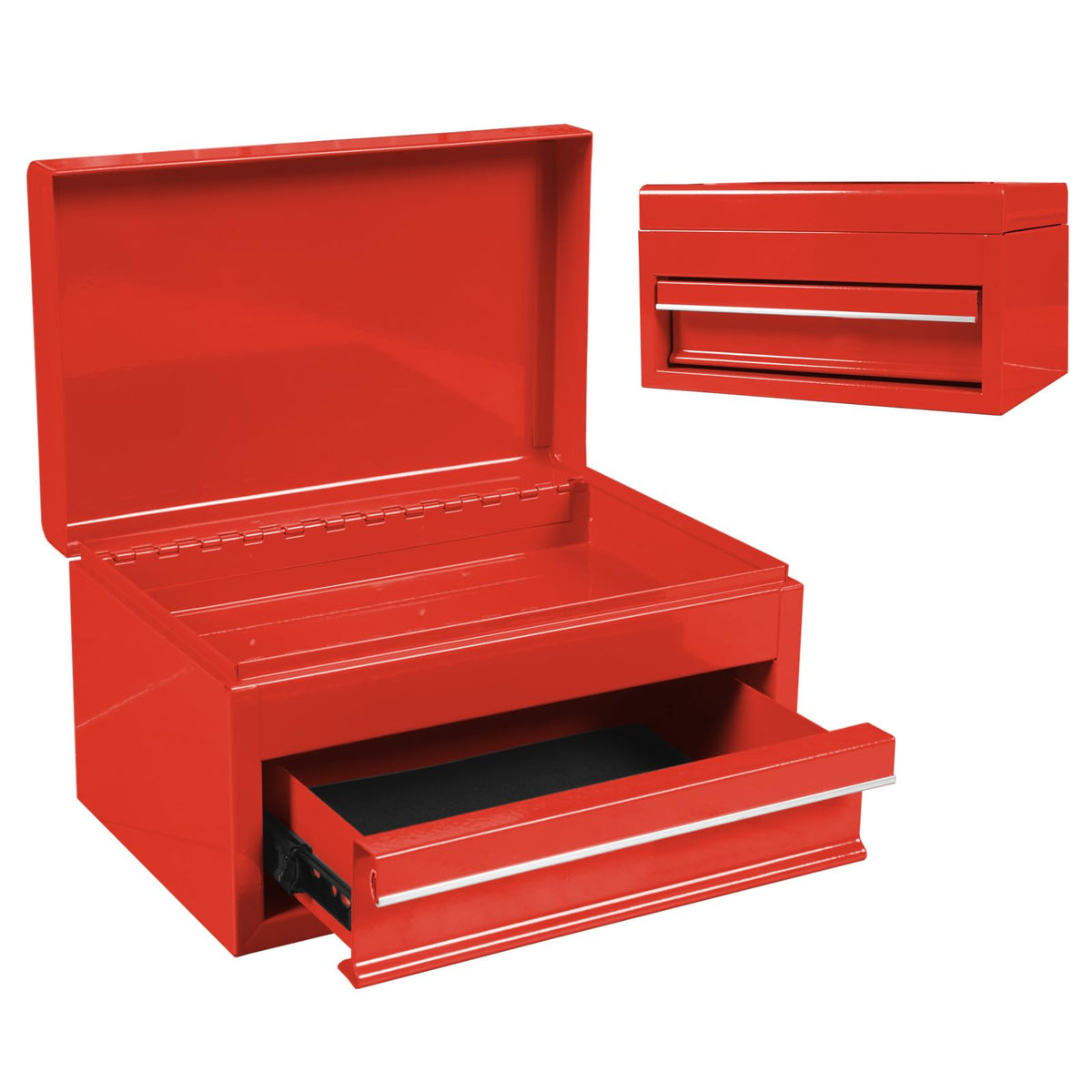 10" Mini Portable Steel Tool Box with Drawer E82354