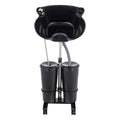 Portable Shampoo Basin with 2 Water Buckets Black I54871