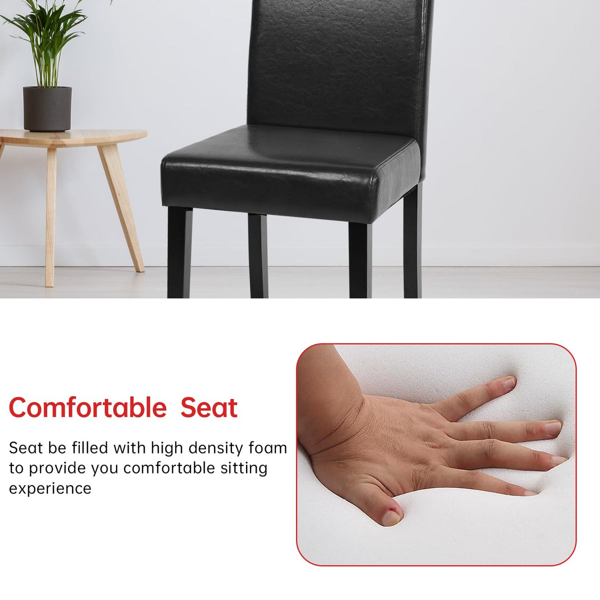 Set of 4 Black Dining Chairs R135