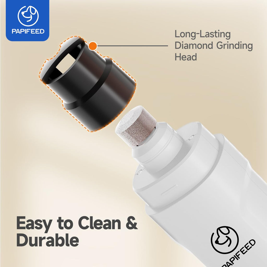 Ultra Quiet 3-Speed Rechargeable Dog Nail Grinder with LED Light A336184