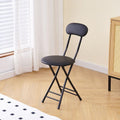 Black 18 in Padded Folding Stool D682