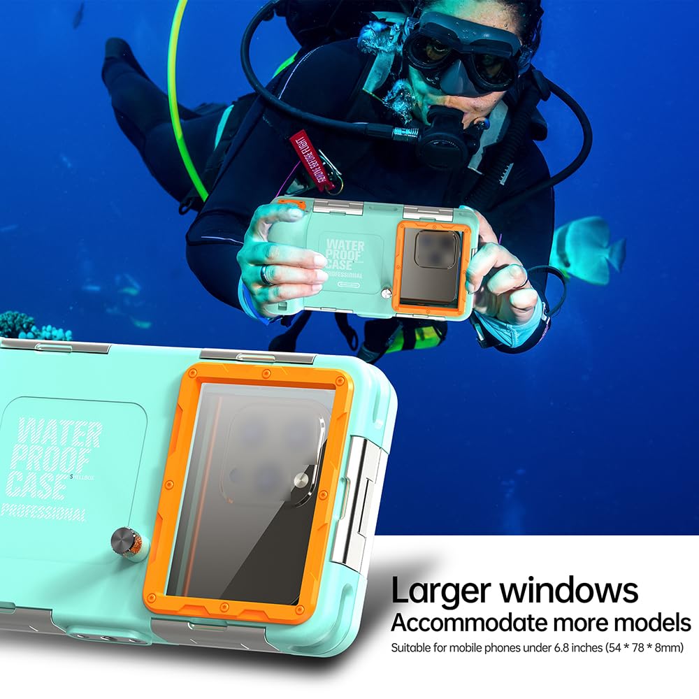 Light Blue and Orange Diving Phone Protective Case H398873