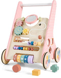 Pink Wooden Baby Walker X436461
