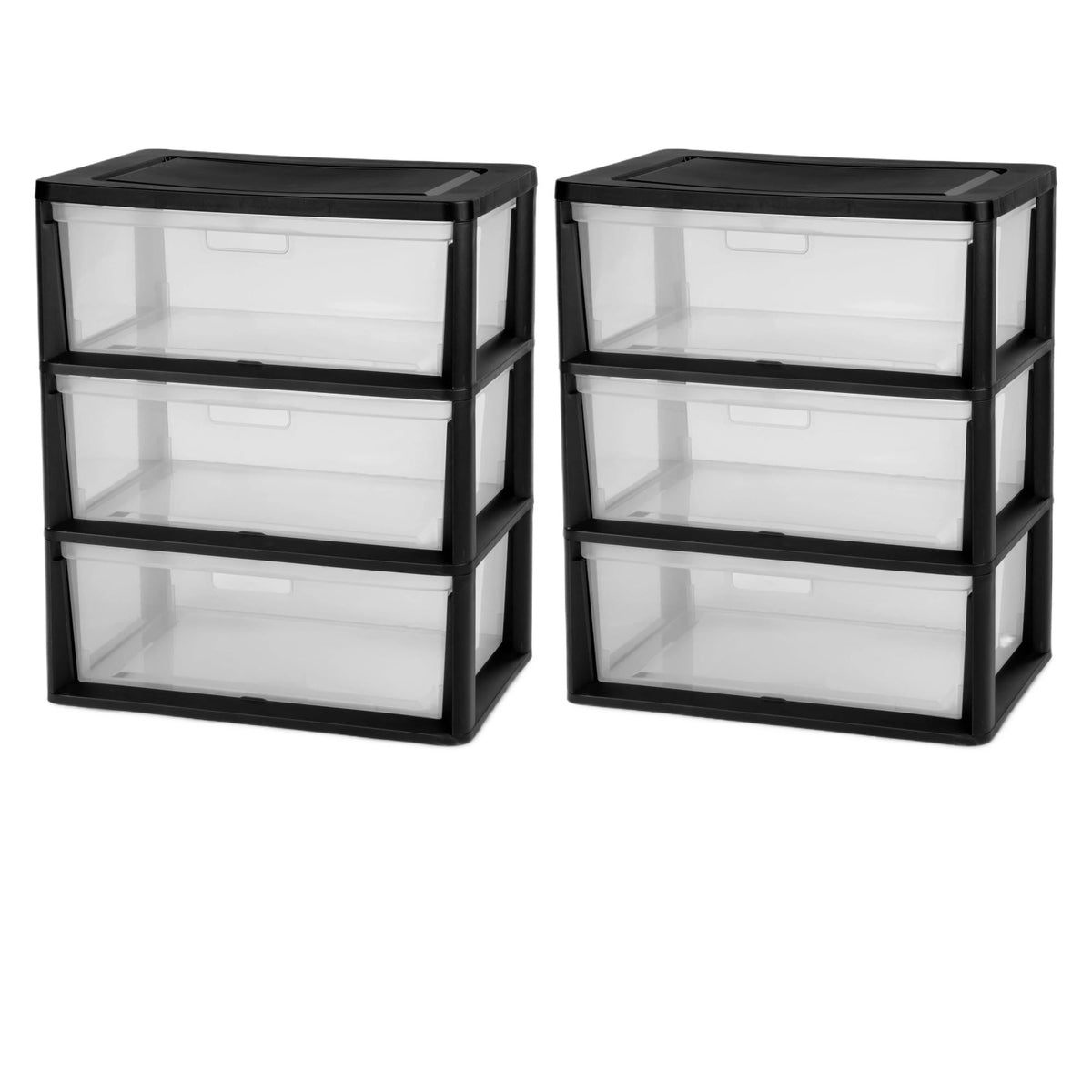 Black 5 Drawer Wide Tower V47803