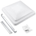14" White Plastic Square RV Roof Vent Cover V4416