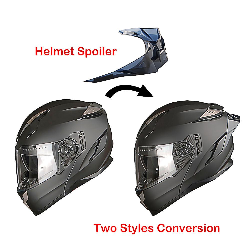 Motorcycle Modular Full Face Helmet DOT Adults Flip up Dual Visor B89360