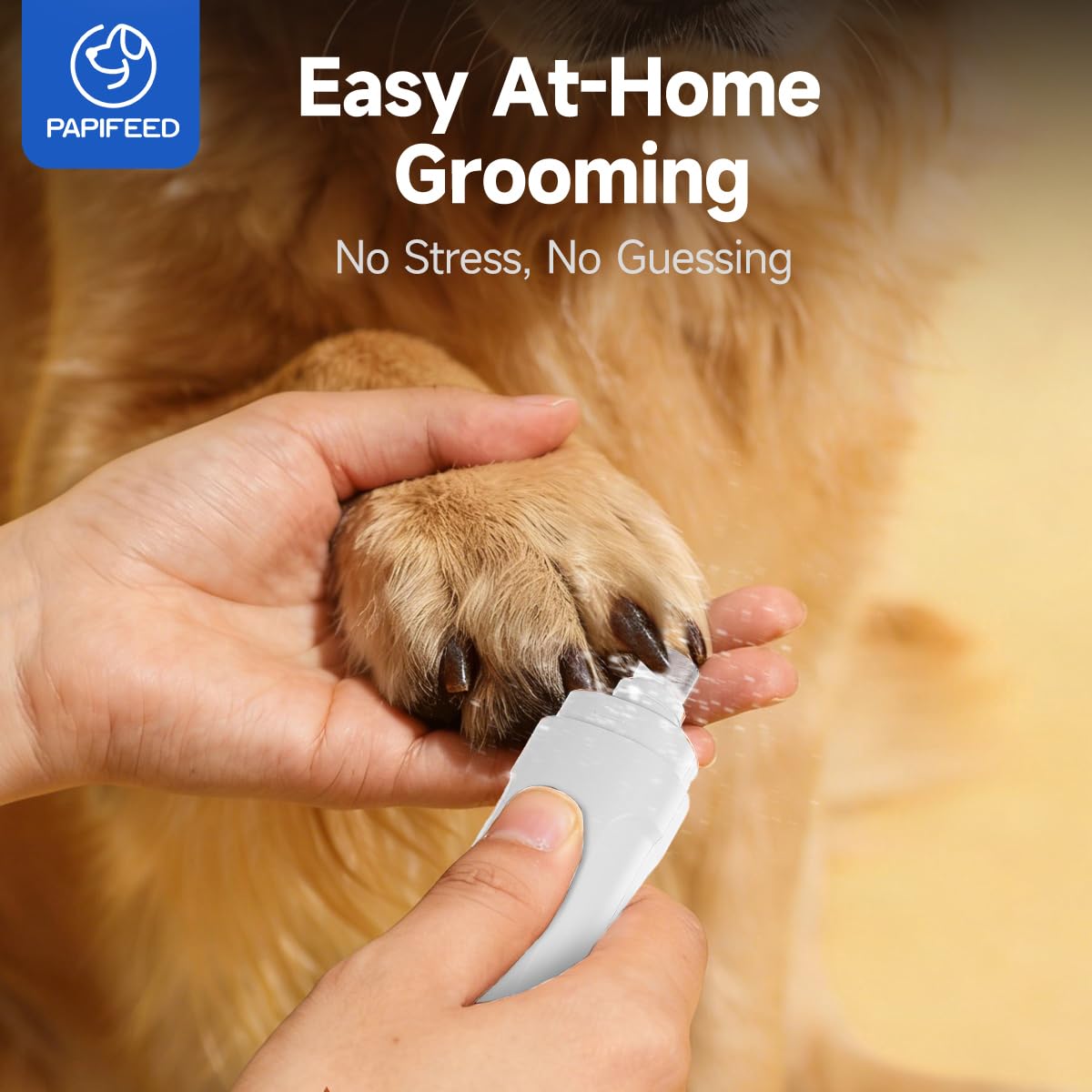 Ultra Quiet 3-Speed Rechargeable Dog Nail Grinder with LED Light A336184