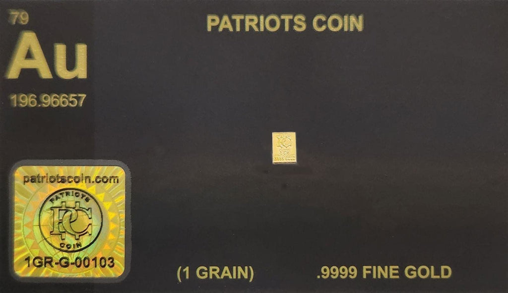 Gold and Silver Bullion Bar 1 Grain K23343