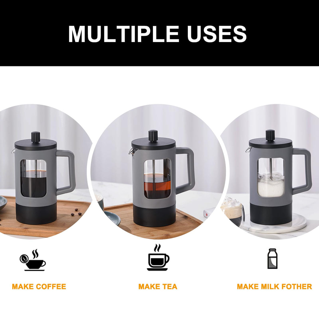 21 oz Heat-resistant Borosilicate Glass French Press Coffee Maker V275