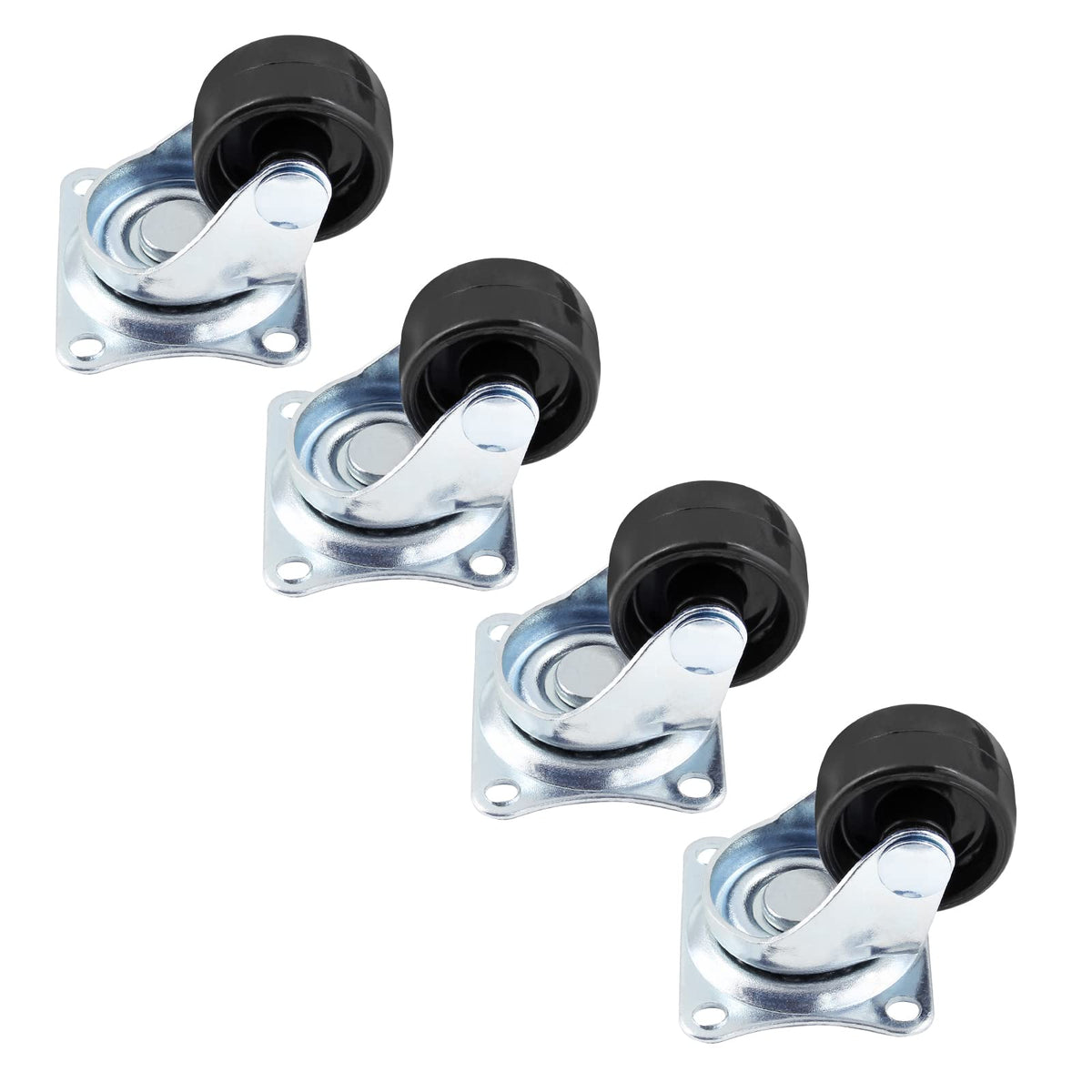 1 inch Swivel Caster Wheels Rubber Base, 8pcs A6493