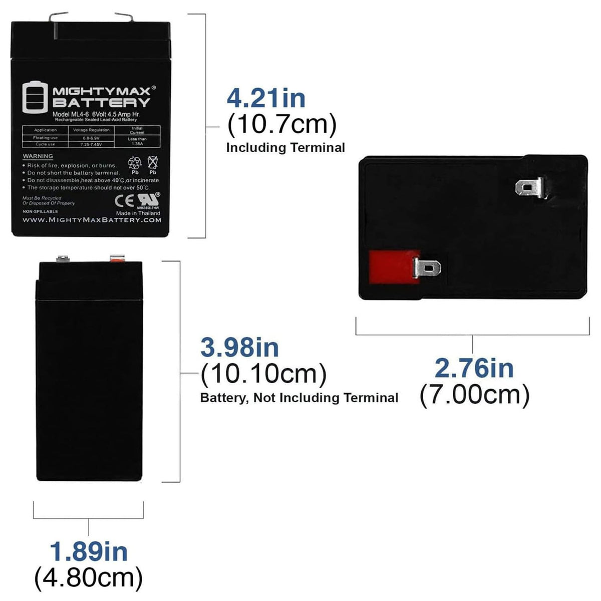 6V 4.5AH SLA Battery 2 Pack N852
