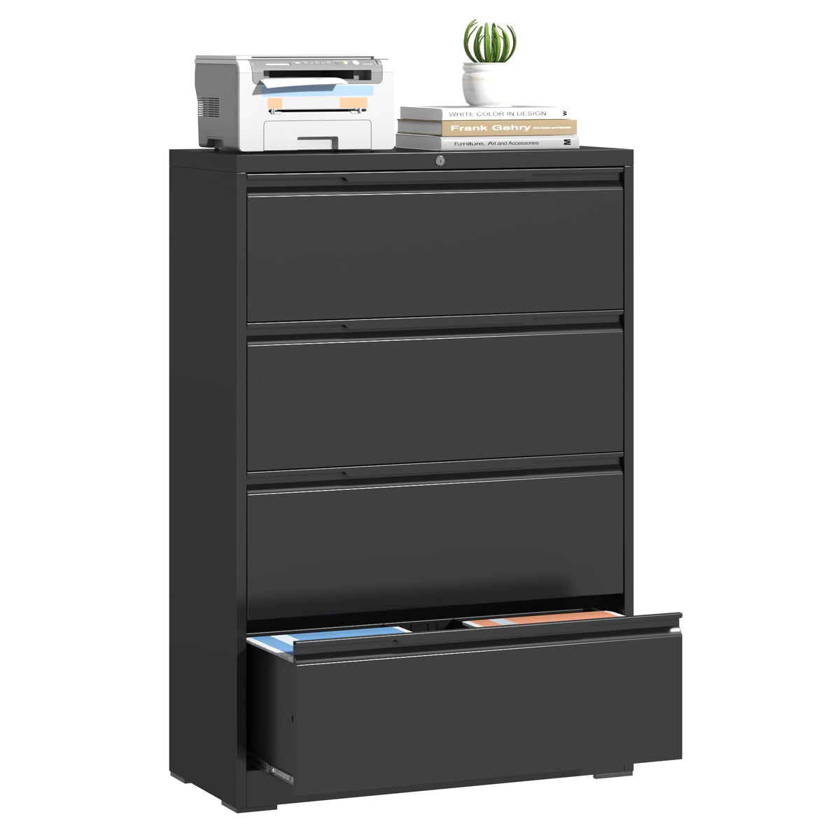 4 Drawer Metal File Cabinet with Lock A15313