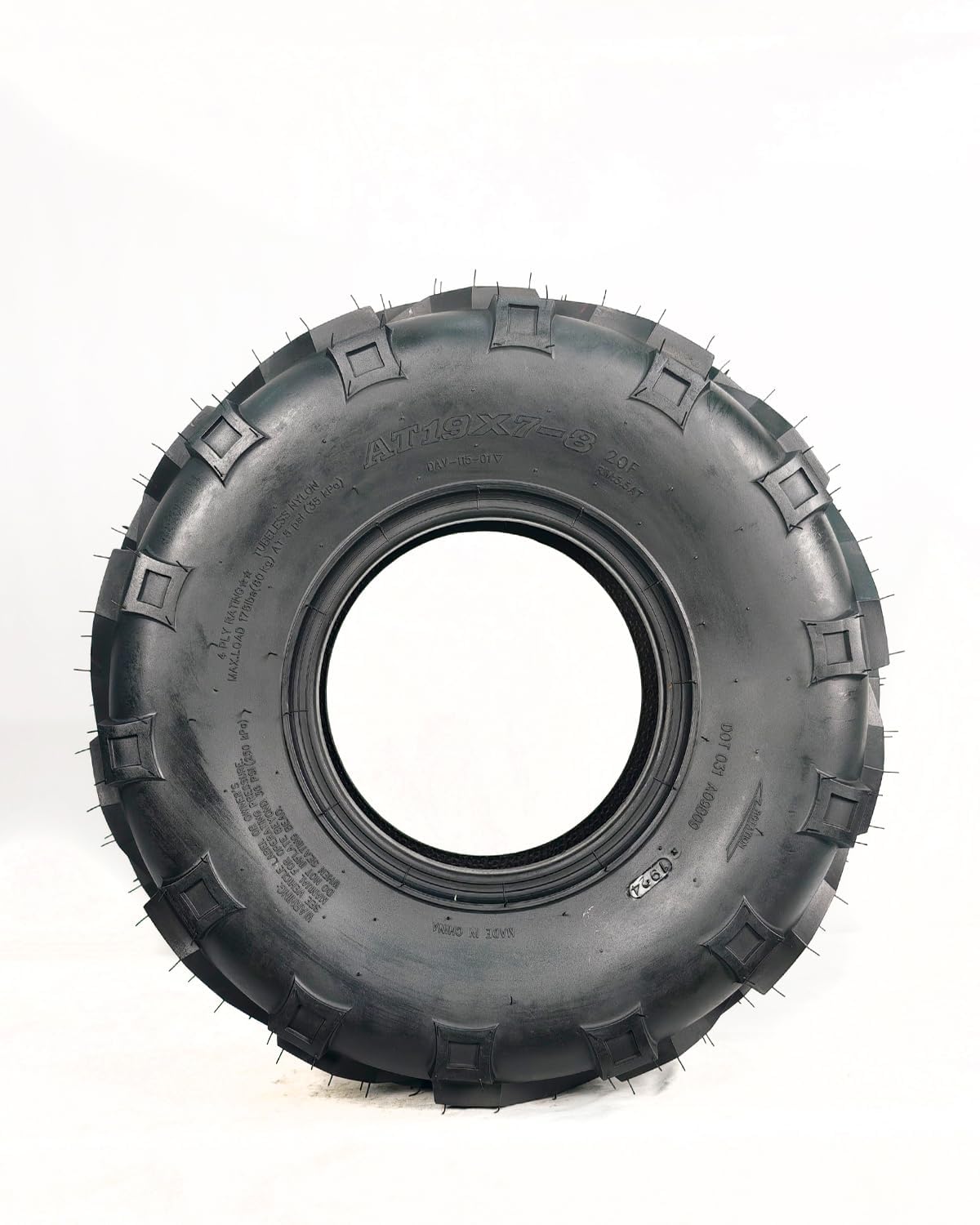 2 Pack 19x7-8 ATV Tires 4PR Tubeless All Terrain A338801