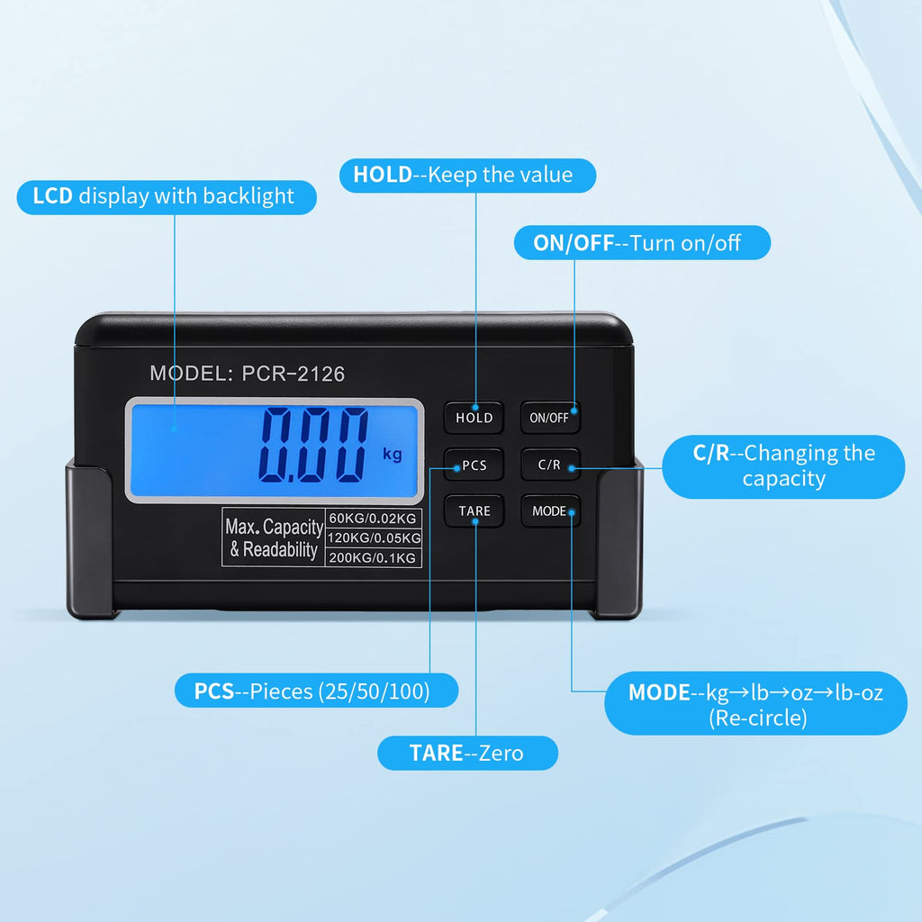 Heavy Duty Digital Livestock Scale with LCD Display H22472
