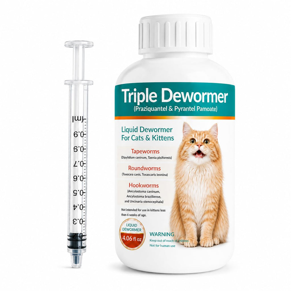Cat Dewormer Liquid for Tapeworms, Roundworms and Hookworms Z65241