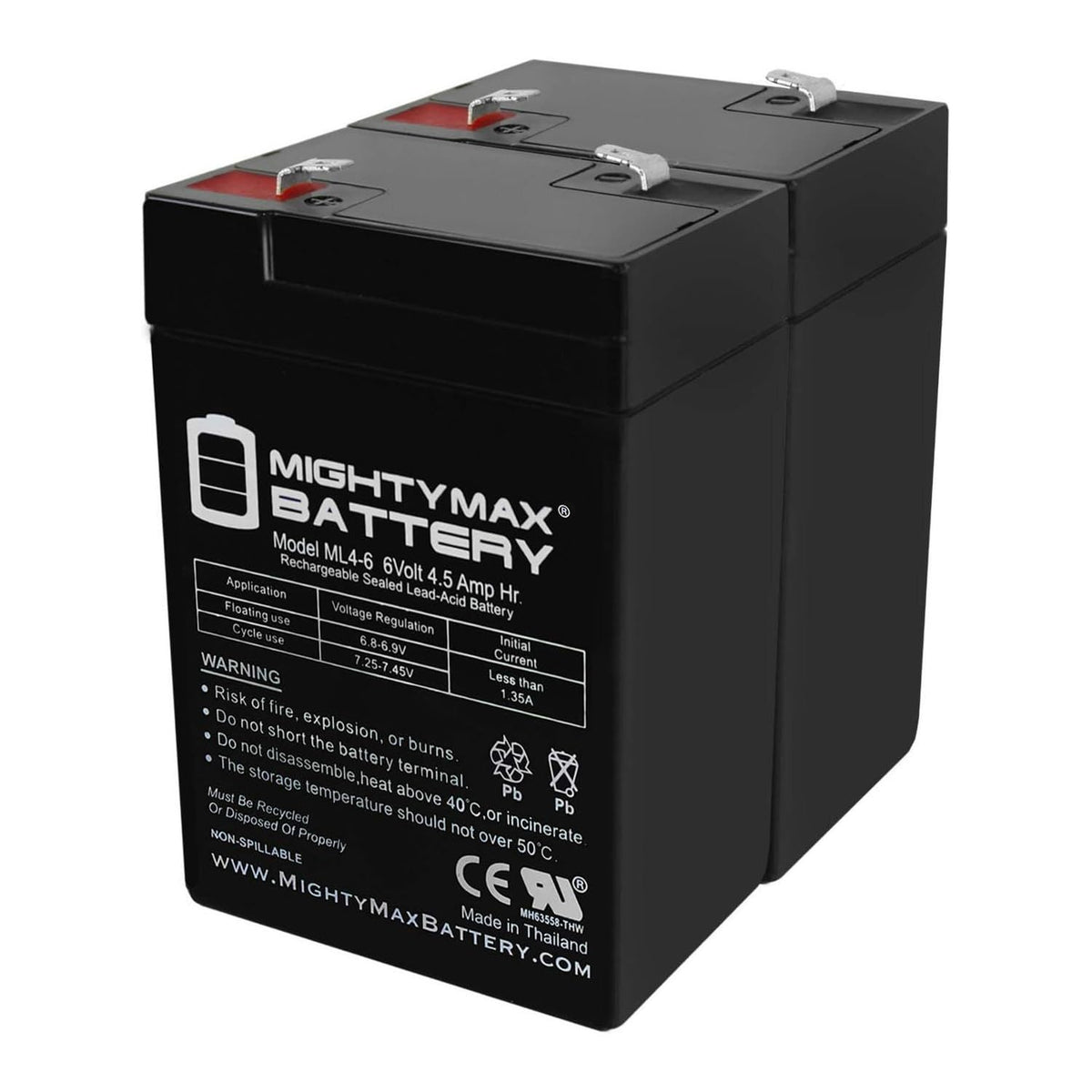6V 4.5AH SLA Battery 2 Pack N852