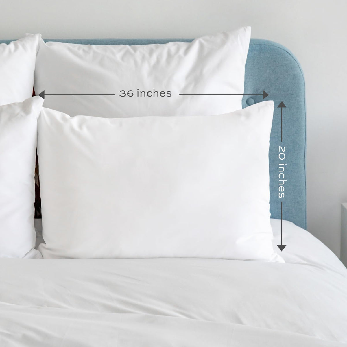 White 2 Pack King Size Down Alternative Bed Pillows Y992