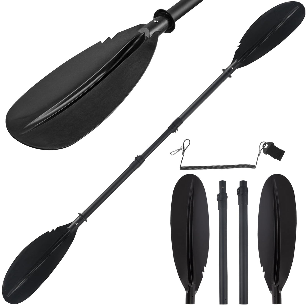 Telescoping Kayak Paddle Black 94inch X163216