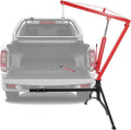 Hydraulic Pickup Truck Crane, 1000 Lbs Capacity, 360° Swivel, Red M485029