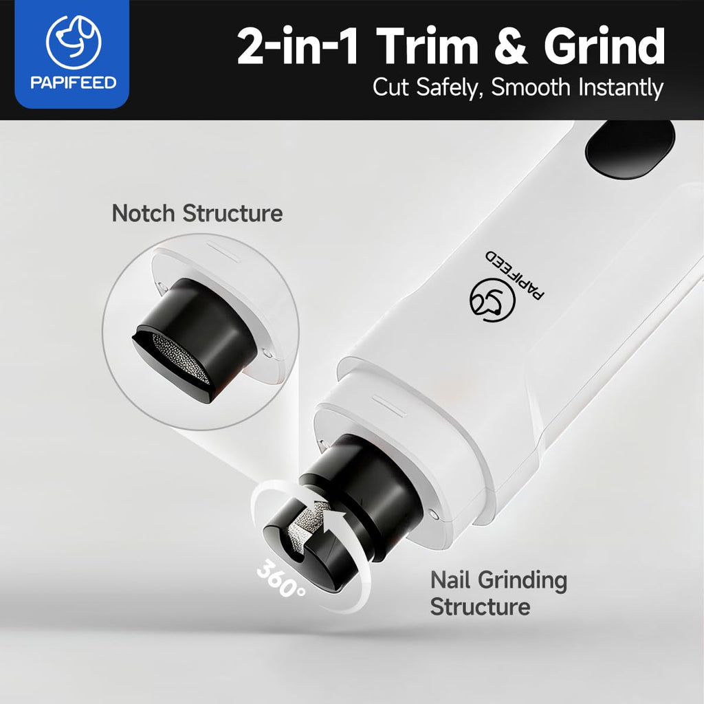 Ultra Quiet 3-Speed Rechargeable Dog Nail Grinder with LED Light A336184