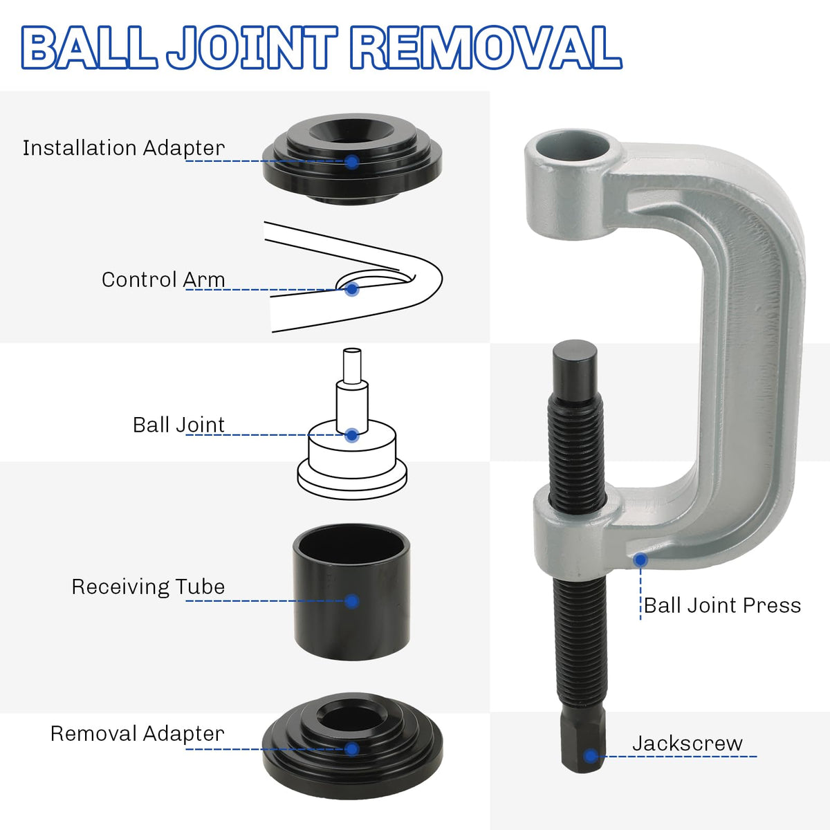 Heavy Duty Ball Joint Press and U Joint Removal Tool Kit O893893