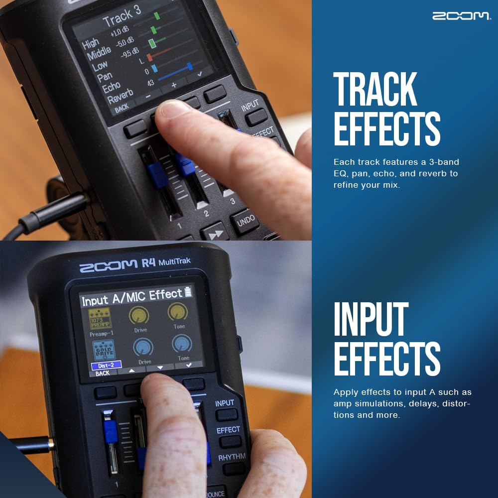 32-Bit Float 4-Track Recorder with Dual XLR/TS Inputs and Built-In Mic H400