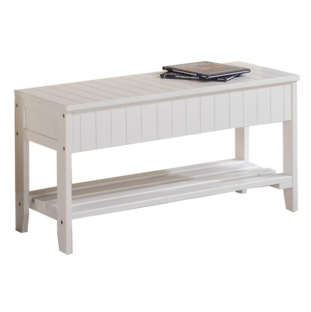Solid Wood Shoe Bench with Storage G866106