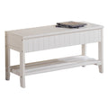 Solid Wood Shoe Bench with Storage G866106