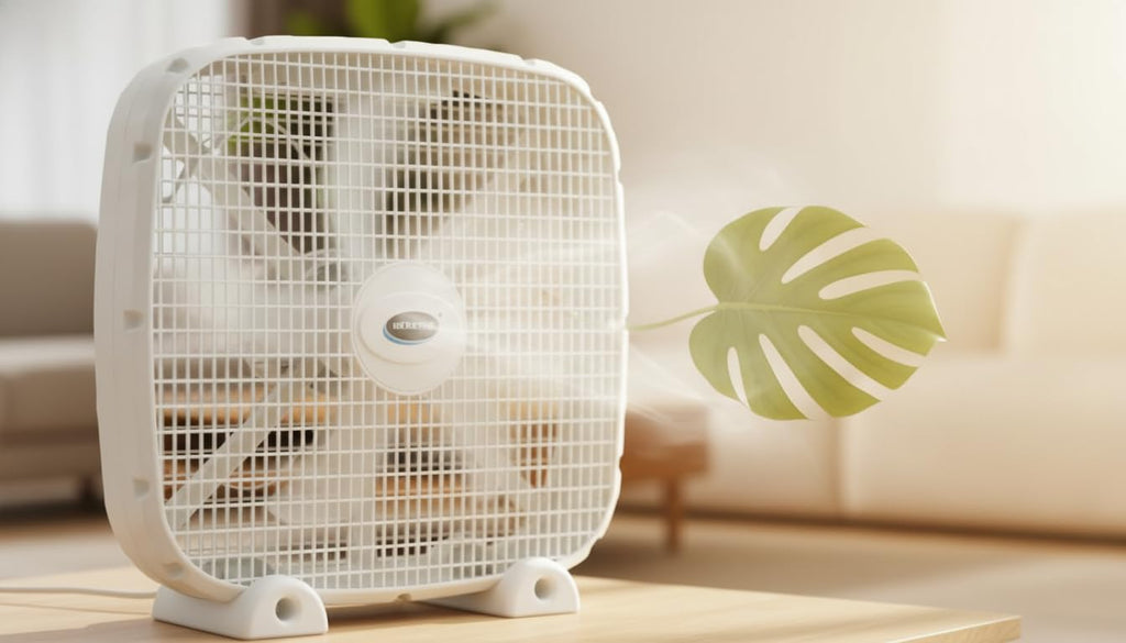 3-Speed Box Fan with Carry Handle, 5 Blades, 20-Inch, White D54288
