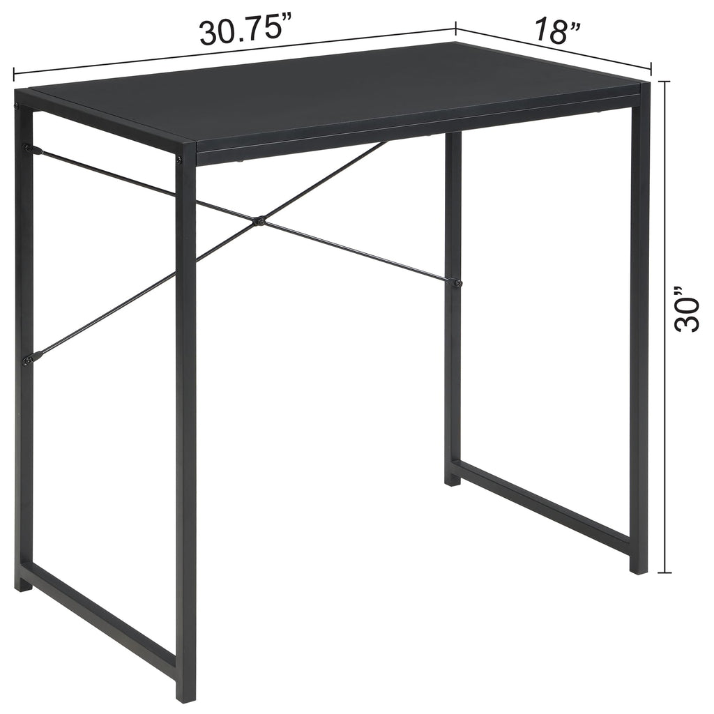 30 Inch Small Rectangular Computer Desk, Black Z784402