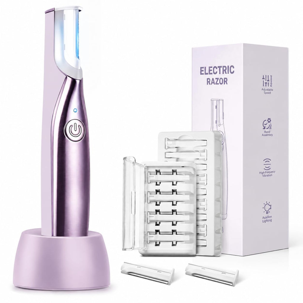 Sonic Dermaplaning Tool with LED Light, Rechargeable Facial Hair Remover N137493